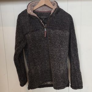 True Grit Melange Shearling 1/4 Zip Pullover
